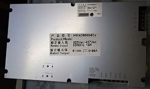 HWAD6000-61V Блок питания 61В 0-99А для ремонта лазерных источников