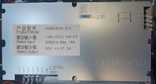 HWAD4000-61V Блок питания импульсный 4000Вт 65В 61,5А для ремонта лазеров