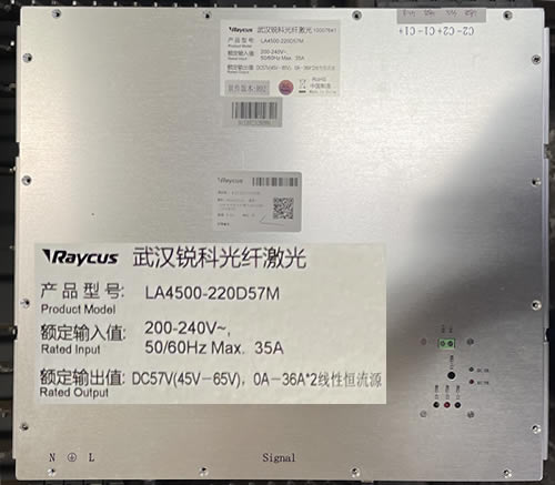 LA4500-220D57M Raycus Блок питания 4500Вт 57В 36A*2 для ремонта лазерного источника