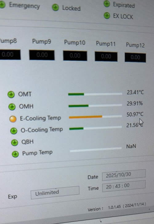 Лазерный источник Maxphotonics Ошибка E-Cooling Temp