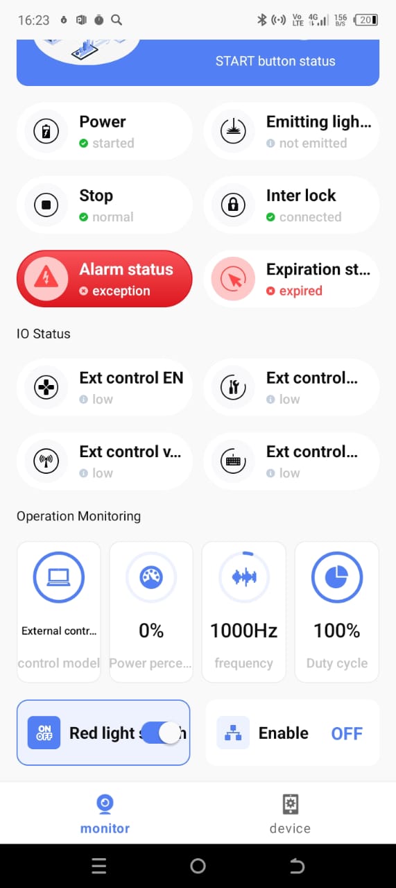 Лазерная сварка с MAX MFSC-3000 на источнике горит красным Active/Alarm Expiration status: expired